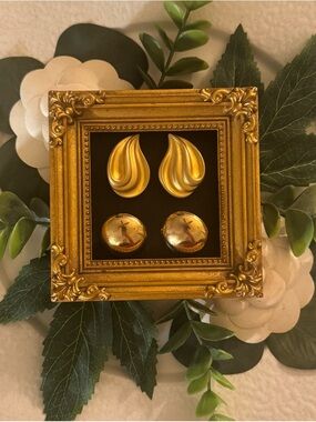 Gold Vintage Clip On Earrings—BOGO!!